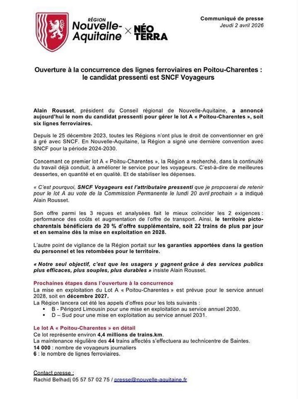 2028-2038 : Une filiale de la SNCF choisie !